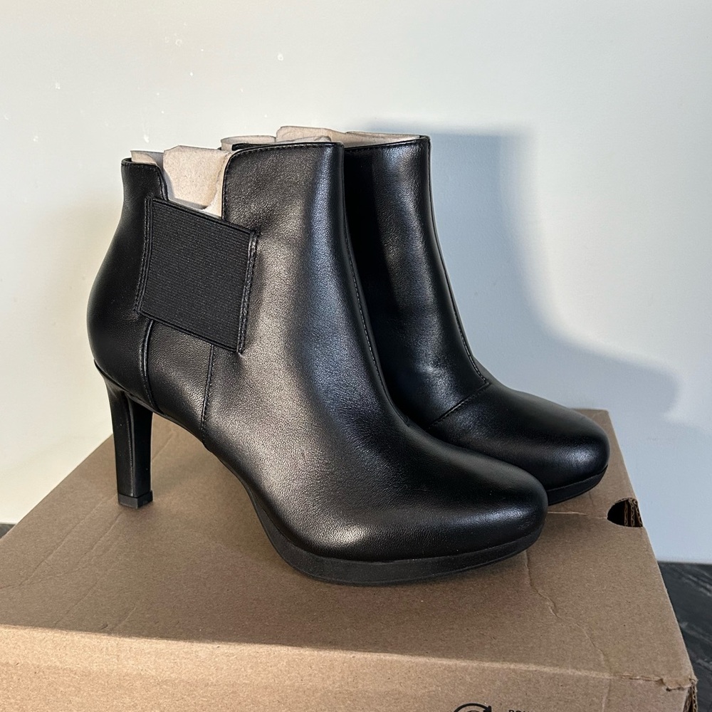 Ambyr Rose Leather Cocktail Bootie
